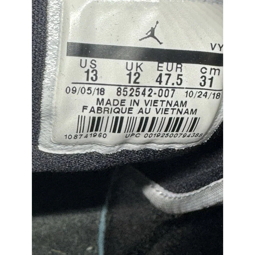Nike Air Jordan 1 Mid Patent Black White Gold Mens 13 Shoes Sneakers 852542 007
